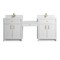 James Martin Vanities Bellshire 84" Dual Vanity Set w/24" Make-Up Counter, Bright White w/Sgl Hole 3 cm White Zeus Silesto 660-VMC84-BW-1WZ - alternate 1