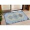 Homeroots 3' X 5' Denim Blue Gray And Brown Geometric Washable Indoor Outdoor Area Rug 631903 - alternate 1