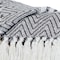 Homeroots Charcoal Woven Cotton Striped Throw Blanket 478686 - alternate 6
