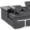 Homeroots Dark Gray Italian Leather Power Reclining U Shaped Eight Piece Corner Sectional With Console 634674 - alternate 5