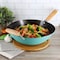 Martha Stewart Everyday Clarkston 14 Inch Nonstick Carbon Steel Wok with Wooden Handle in Teal 141039.01 - alternate 2