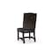 Homeroots Set of Two Dark Brown Leather And Wood Dining Side Chairs 588328 - alternate 5