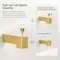 Kibi Cube Wall Mounted 1/2 in Slip-On Tub Spout with Diverter, Brushed Gold TS103BG - alternate 7