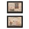 Homeroots Set Of Two Wash Room 2 Black Framed Print Bathroom Wall Art, 2PK 407137 - alternate 1