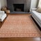 Homeroots 8' X 10' Salmon Gold And Ivory Tribal Washable Indoor Outdoor Area Rug 582641 - alternate 5