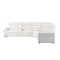 Homeroots Gray And White Faux Leather Power Reclining Curved Corner Sectional With Console 564420 - alternate 4