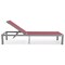 Leisuremod Marlin Patio Chaise Lounge Chair with Grey Aluminum Frame, Burgundy MLGR-77BRG - alternate 5