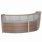 Linea Italia Reception Desk 49 in D X 46 in H, 10.3 ft W X Thermofused Laminate, Walnut, Clear ZUI316 - alternate 1