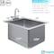 Amgood 16 in. x 20 in. x 12 in. Stainless Steel 1 Compartment Drop-In Sink with Faucet. NSF AMG SINK DIS S1C-162010-F-Z - alternate 3