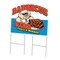 Signmission Barbecue Ribs Die Cut Yard & Stake outdoor plastic coroplast window, C-DC-2436-DS-Barbecue Ribs19 C-DC-2436-DS-Barbecue Ribs19 - alternate 1