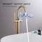 Kibi Circular Floor Mount Tub Filler, Hand Shower - Brushed Brass KTF301BB - alternate 6