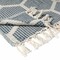 Homeroots 60" X 50" Blue and Off White Woven Cotton Geometric Throw Blanket with Fringe 516496 - alternate 7