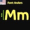 Aacc Self-Adhesive Vinyl Letter: M, Scale: 3 cm. Color: Yellow Font: Anders by AACC-Anders-UM-Yellow-M3x1 - alternate 1