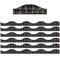 Ashley Productions Magnetic Scallop Border, White Chalk Loops with Color Chalk Dots on Black, 12 Feet Per Pack, 6PK 11430 - alternate 1