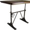 Homeroots 48" Brown And Black Solid Wood And Iron Trestle Base Dining Table 517764 - alternate 6