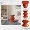 Leisuremod Aura Modern Side Table - Double Hourglass Design, ABS Plastic, Indoor/Outdoor Use AST15BR - alternate 5