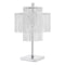 Homeroots 22" Silver Metal Four Light Square Table Lamp LED With Clear Crystal Novelty Shade 558370 - alternate 5