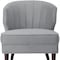 Homeroots 27" Gray And Gold Velvet Tufted Wingback Chair 533885 - alternate 5