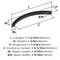 Amerock Parabolic 6-5/16 inch (160mm) Center-to-Center Matte Black Cabinet Pull, 25PK 25VMP37348MB - alternate 3