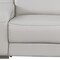 Homeroots 76in Light Gray and Silver Italian Leather Power Reclining Loveseat 633748 - alternate 5