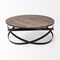 Homeroots 41" Brown and Black Solid Wood and Metal Round Coffee Table 376275 - alternate 5