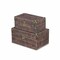 Homeroots Set of Two Brown Wood And Metal Box With Lid, 2PK 489351 - alternate 6