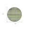 Homeroots 8' Artichoke Green Blue And Black Round Floral Washable Indoor Outdoor Area Rug 606172 - alternate 3