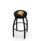 Holland Bar Stool Co 30" Blk Wrinkle Ferris State Swivel Bar Stool, Accent Ring L8B2B30FerrSt - alternate 1