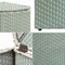 Happimess Chloe 15.56-Gallon All-Weather Wicker/Metal Corner Hideaway Outdoor Trash Can, Mint Blue/White HPM1200C - alternate 6