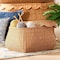 Bali & Pari Ayleen Natural Rattan Basket with Scalloped Lid - Handwoven Wicker Storage Box, Home Decor, Small 267-14595-ZORO - alternate 6