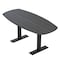 Skutchi Designs Arc Boat Conference Table With Power, 36 in W, 72 in L HAR-ABOT-36X72-T.BK-WA7949-NA - alternate 1