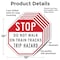 Signmission Stop Do Not Walk on Train Tracks Tr, 10 inch X 10 inch, Aluminum Metal Signs, 5PK OC-A-5Pack-10-211 - alternate 3