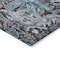 Homeroots 8' Chocolate And Aqua Round Damask Washable Indoor Outdoor Area Rug 603733 - alternate 7