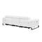 Homeroots 103" White Top Grain Leather Reclining Metal USB Sofa 720328 - alternate 7