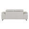 Homeroots 71in Light Gray And Silver Genuine Leather Loveseat 329683 - alternate 6