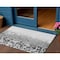 Homeroots 3' X 5' Gray Silver And Charcoal Abstract Washable Indoor Outdoor Area Rug 582518 - alternate 1