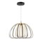 Jonathan Y Gigi 23.5" Modern Glam Metal Adjustable Dimmable Stripe Cage Integrated LED Pendant, Black/Gold Paint JYL7147A - alternate 1