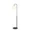 Homeroots 62" Black Arched Floor Lamp With White Frosted Glass Globe Shade 523589 - alternate 7
