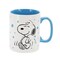 Gibson Peanuts Freckled Joy Snoopy 17 Ounce Stoneware Mug Set in Blue 750123508M - alternate 4