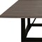 Homeroots 60" Dark Brown and Black Solid Wood and Iron Frame Base Square Dining Table 544750 - alternate 5