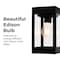 Techko Outdoor Solar Wall Light Edison LED Bulb Aluminum Metal Black Sconce STL-315-1 - alternate 8