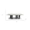 Homeroots 108" White and Black Marble and Stainless Steel Dining Table 718891 - alternate 7