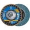 Pferd 4-1/2'' x 5/8-11 Thd. POLIFAN Flap Disc - Z PSF TRIM STEELOX, Zirconia, 60 Grit, Flat 68159 - alternate 1