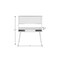 Homeroots 47" White Wood and Stainless Steel Computer Desk 723737 - alternate 6