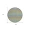 Homeroots 8' Blue Round Striped Washable Indoor Outdoor Area Rug 608797 - alternate 6