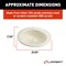 Lippert 17 x 20 in. 3 Faucet Holes Oval Lavatory Sink - Parchment LIP209358 - alternate 3