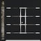 Vdomdoors Metal Double Doors Deux 1105 Black Enamel Mirrored Clear Glass 1 Sidelight Entry Modern Painted 84x DEUX1105DEXD-BLK-W72+12xH80-LH-O - alternate 1