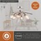 Vaxcel Estelle 6-Light 24 in W Polished Nickel Mid-Century Modern Sputnik Semi Flush Ceiling Fixture C0161R - alternate 8