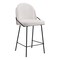 Homeroots Set of Two 26" Ivory and Black Faux Shearling and Steel Counter Height Bar Chairs, 2PK 555766 - alternate 3