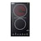 Summit 12" Wide 230V 2-Burner Radiant Cooktop CR2B23T3B - alternate 1